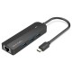Vention Docking USB Tipo-C TGPBB/ 3xUSB/ 1xRJ45/ 1xUSB Micro B PD/ Negro